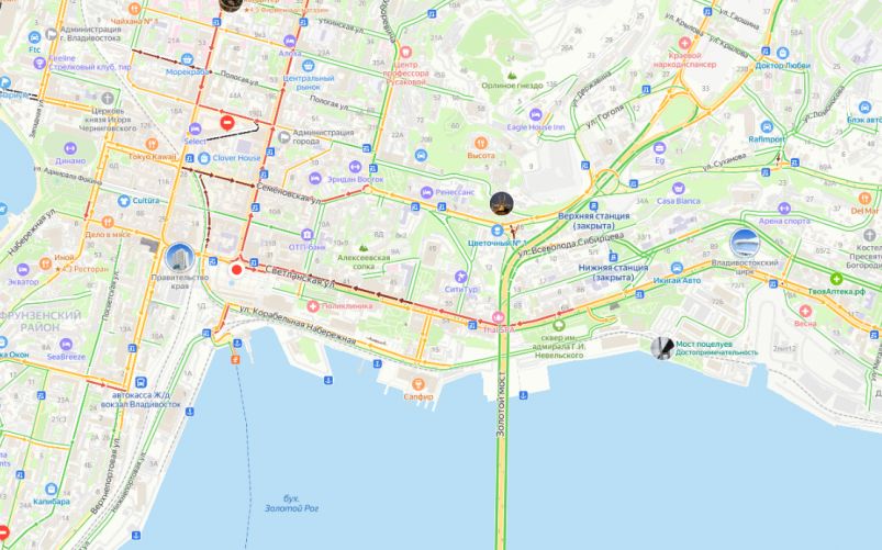 Авария в центре Владивостока: движение парализовано Авария в центре Владивостока: движение парализовано